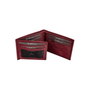 Zoozie Bags Cartera de Piel para Hombre Rojo Clarete